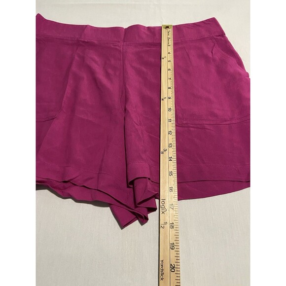 Wild fox Women’s Pink Rayon Shorts Sz XL Pull On 5” Inseam Stretch Flat Front - Picture 13 of 14
